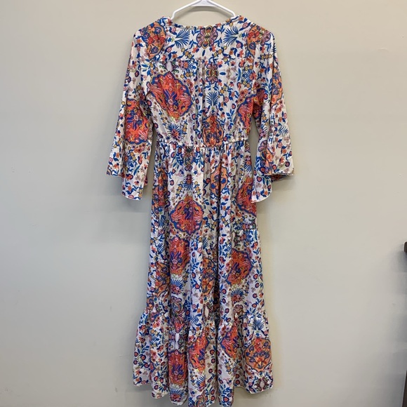 Anthropologie Boemo Bohemian V-neck Maxi Dress - size SM - Picture 7 of 8